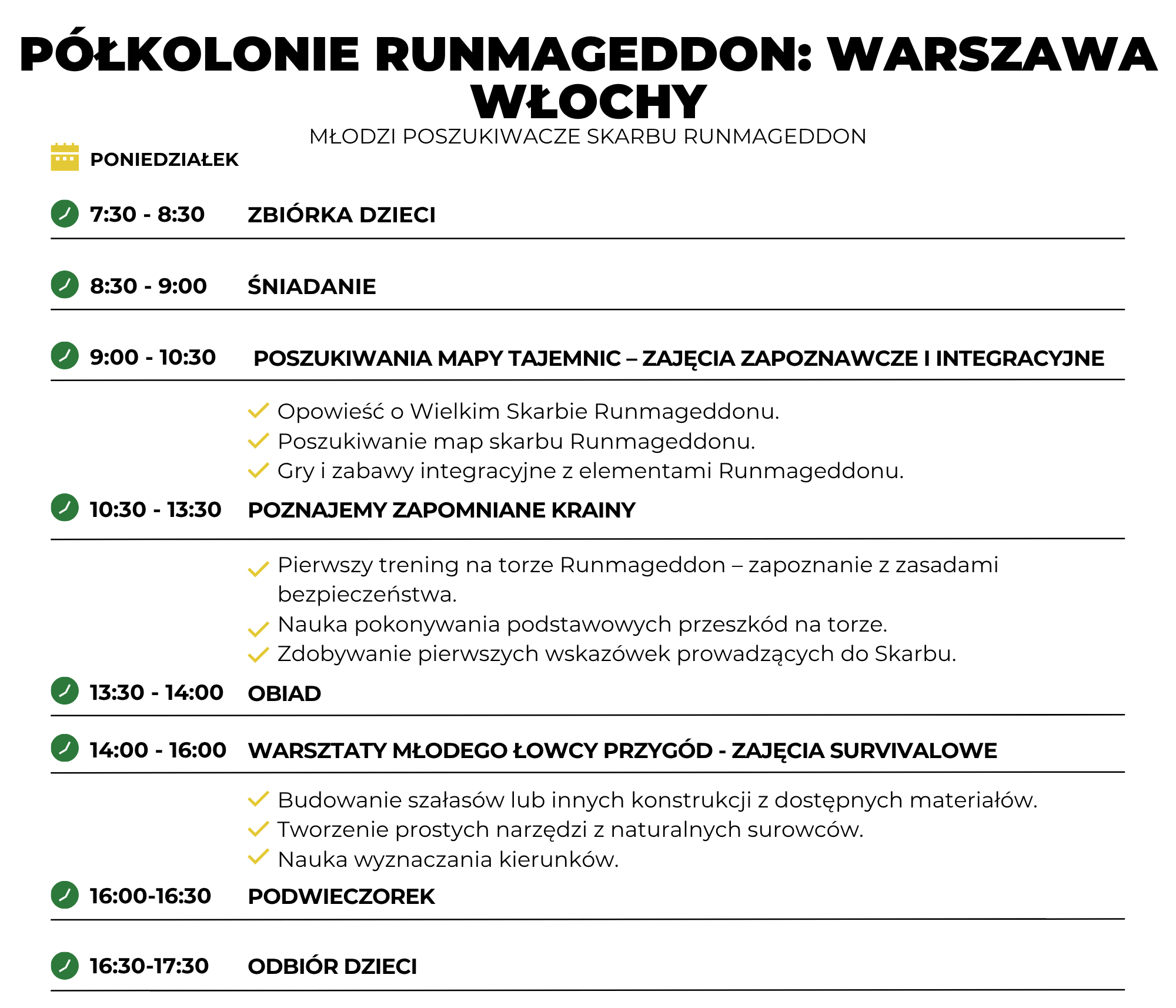 WARSZAWA WŁOCHY Kocham Skakać Poszukiwacze Skarbów D1