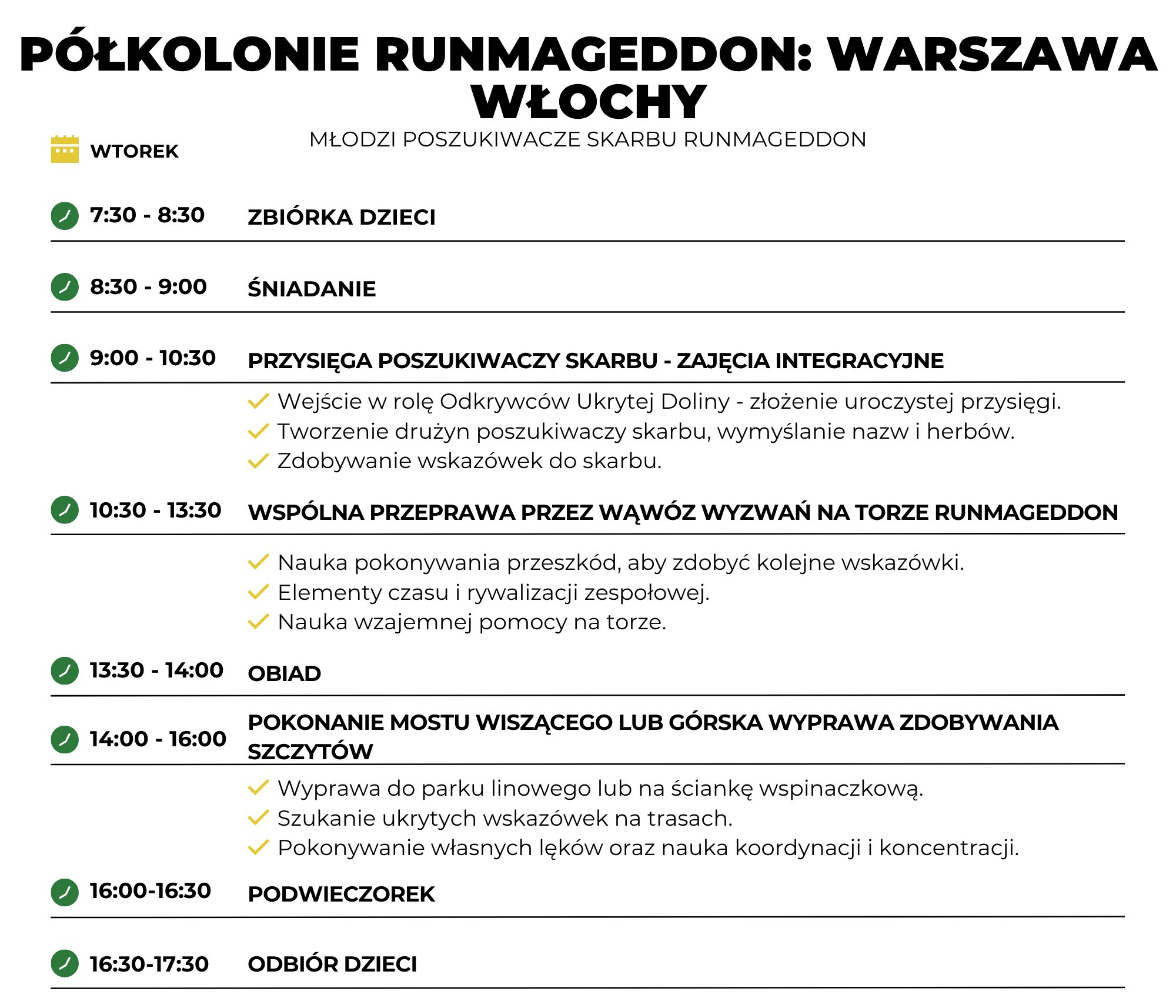 WARSZAWA WŁOCHY Kocham Skakać Poszukiwacze Skarbów D2