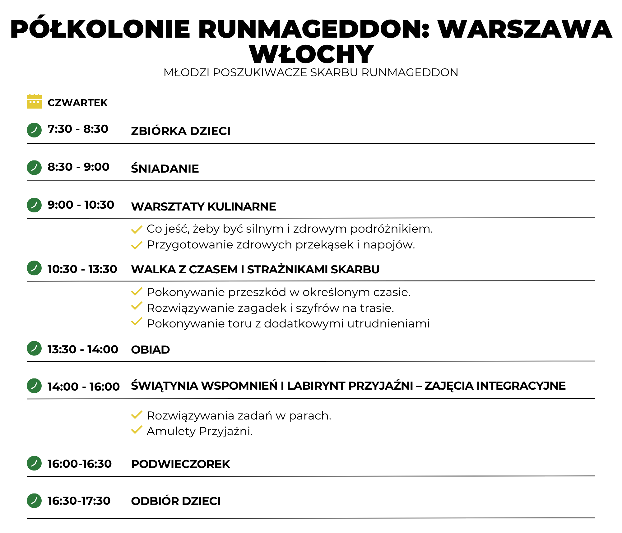 WARSZAWA WŁOCHY Kocham Skakać Poszukiwacze Skarbów D4