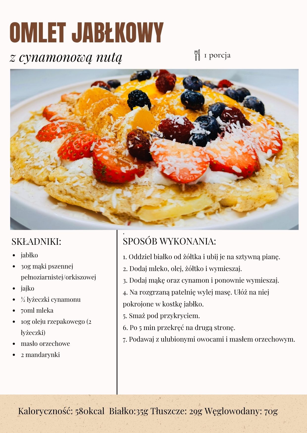 omlet jabłkowy